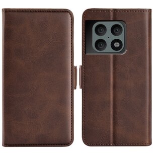 OnePlus 10 Pro Hoesje, MobyDefend Luxe Wallet Book Case (Sluiting Zijkant), Bruin