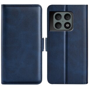 OnePlus 10 Pro Hoesje, MobyDefend Luxe Wallet Book Case (Sluiting Zijkant), Blauw
