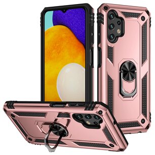 Samsung Galaxy A13 (4G) Hoesje, MobyDefend Pantsercase Met Draaibare Ring, Rosé