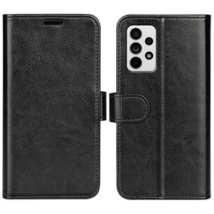 Samsung Galaxy A33 Hoesje, MobyDefend Wallet Book Case (Sluiting Achterkant), Zwart