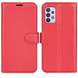 Samsung Galaxy A53 Hoesje, MobyDefend Kunstleren Wallet Book Case, Rood