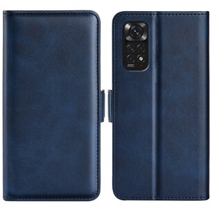 Xiaomi Redmi Note 11 / Note 11S Hoesje, MobyDefend Luxe Wallet Book Case (Sluiting Zijkant), Blauw
