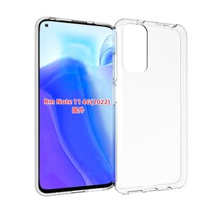 Xiaomi Redmi Note 11 / Note 11S Hoesje, MobyDefend Transparante TPU Gelcase, Volledig Doorzichtig