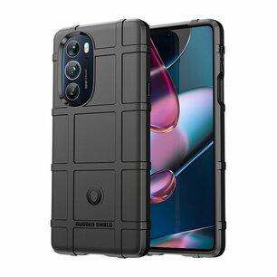 Motorola Edge 30 Pro Hoesje, Rugged Shield TPU Gelcase, Zwart