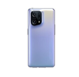 Oppo Find X5 Hoesje, MobyDefend Transparante TPU Gelcase, Volledig Doorzichtig