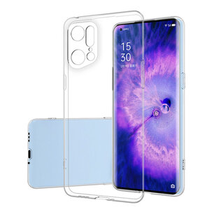 Oppo Find X5 Pro Hoesje - MobyDefend Transparante TPU Backcover - Volledig Doorzichtig