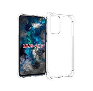 Samsung Galaxy A33 Hoesje - MobyDefend Transparante Shockproof TPU Backcover - Verstevigde Hoeken - Volledig Doorzichtig