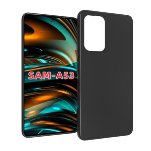 Samsung Galaxy A53 Hoesje, MobyDefend  TPU Gelcase, Mat Zwart