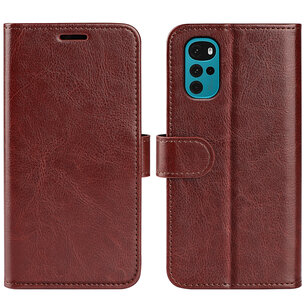 Motorola Moto G22 Hoesje, MobyDefend Wallet Book Case (Sluiting Achterkant), Bruin