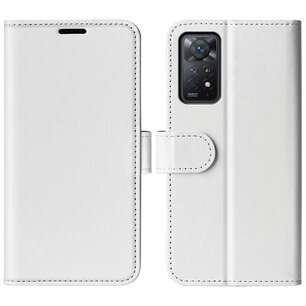 Xiaomi Redmi Note 11 Pro Hoesje, MobyDefend Wallet Book Case (Sluiting Achterkant), Wit