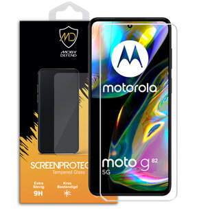 Motorola Moto G82 Screenprotector, MobyDefend Case-Friendly Gehard Glas Screensaver