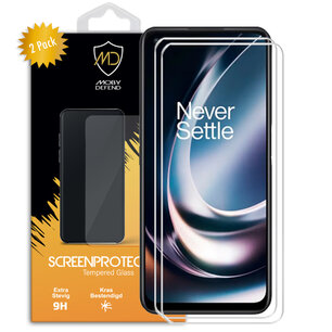 2-Pack OnePlus Nord CE 2 Lite Screenprotectors, MobyDefend Case-Friendly Gehard Glas Screensavers