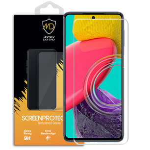 Samsung Galaxy M53 Screenprotector, MobyDefend Case-Friendly Gehard Glas Screensaver