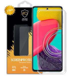 2-Pack Samsung Galaxy M53 Screenprotectors, MobyDefend Case-Friendly Gehard Glas Screensavers