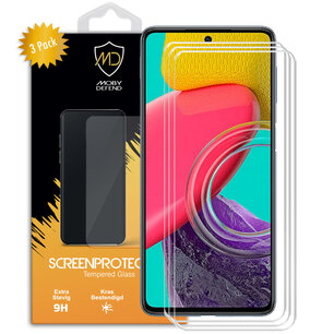 3-Pack Samsung Galaxy M53 Screenprotectors, MobyDefend Case-Friendly Gehard Glas Screensavers