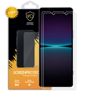2-Pack Sony Xperia 1 IV Screenprotectors, MobyDefend Case-Friendly Gehard Glas Screensavers