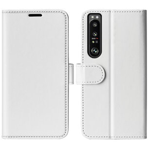 Sony Xperia 1 IV Hoesje, MobyDefend Wallet Book Case (Sluiting Achterkant), Wit