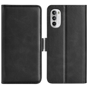 Motorola Moto G52 Hoesje, MobyDefend Luxe Wallet Book Case (Sluiting Zijkant), Zwart