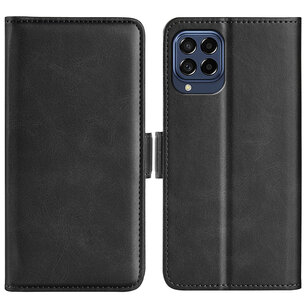 Samsung Galaxy M53 Hoesje, MobyDefend Luxe Wallet Book Case (Sluiting Zijkant), Zwart