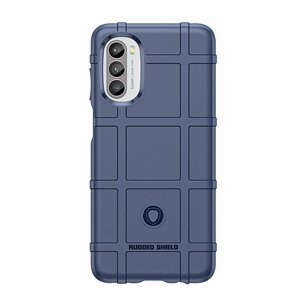 Motorola Moto G82 Hoesje, Rugged Shield TPU Gelcase, Blauw