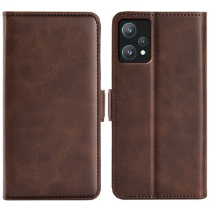 OnePlus Nord CE 2 Lite Hoesje, MobyDefend Luxe Wallet Book Case (Sluiting Zijkant), Bruin