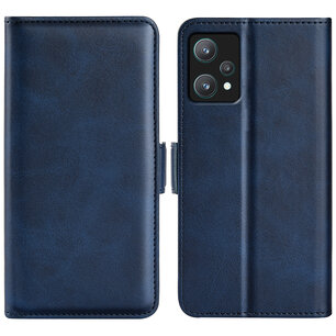 OnePlus Nord CE 2 Lite Hoesje, MobyDefend Luxe Wallet Book Case (Sluiting Zijkant), Blauw