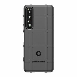 Sony Xperia 1 IV Hoesje, Rugged Shield TPU Gelcase, Zwart