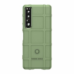 Sony Xperia 1 IV Hoesje, Rugged Shield TPU Gelcase, Groen