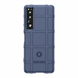 Sony Xperia 1 IV Hoesje, Rugged Shield TPU Gelcase, Blauw