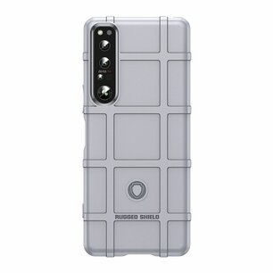 Sony Xperia 1 IV Hoesje, Rugged Shield TPU Gelcase, Grijs