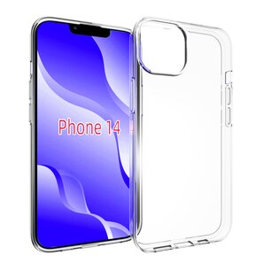 iPhone 14 Hoesje, MobyDefend Transparante TPU Gelcase, Volledig Doorzichtig