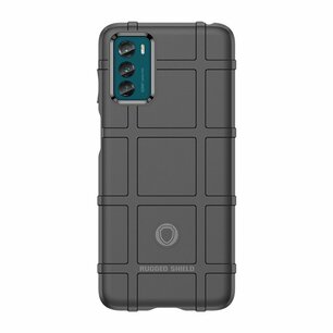 Motorola Moto G42 Hoesje, Rugged Shield TPU Gelcase, Zwart