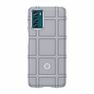 Motorola Moto G42 Hoesje, Rugged Shield TPU Gelcase, Grijs