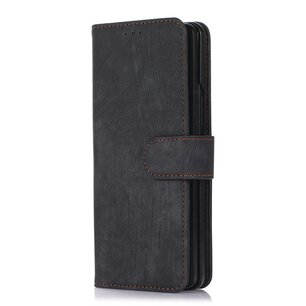 Samsung Galaxy Z Fold 4 Hoesje, MobyDefend Bookcase Met Koord, Zwart