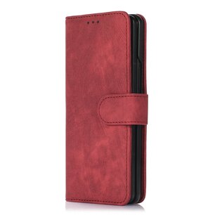 Samsung Galaxy Z Fold 4 Hoesje, MobyDefend Bookcase Met Koord, Rood