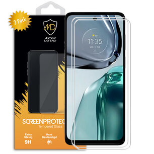 2-Pack Motorola Moto G62 Screenprotectors, MobyDefend Case-Friendly Gehard Glas Screensavers