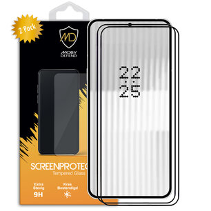 2-Pack Nothing Phone 1 screenprotectors - MobyDefend Screensavers Met Zwarte Randen - Gehard Glas 