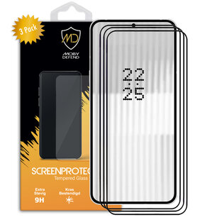 3-Pack Nothing Phone 1 Screenprotectors - MobyDefend Screensavers Met Zwarte Randen - Gehard Glas 