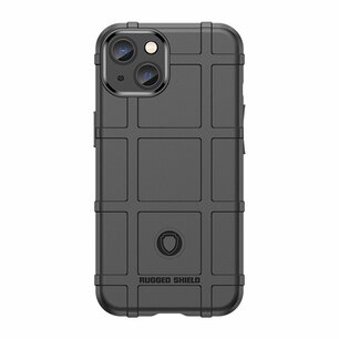 iPhone 14 Hoesje, Rugged Shield TPU Gelcase, Zwart