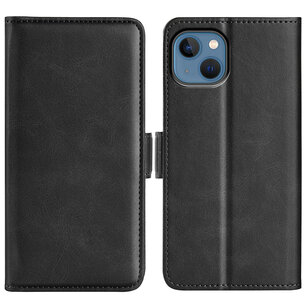 iPhone 14 Hoesje, MobyDefend Luxe Wallet Book Case (Sluiting Zijkant), Zwart