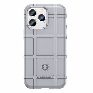 iPhone 14 Pro Hoesje, Rugged Shield TPU Gelcase, Grijs