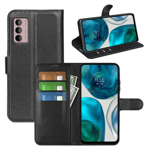 Motorola Moto G42 Hoesje, MobyDefend Kunstleren Wallet Book Case (Sluiting Voorkant), Zwart