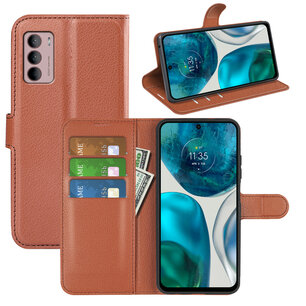 Motorola Moto G42 Hoesje, MobyDefend Kunstleren Wallet Book Case (Sluiting Voorkant), Bruin
