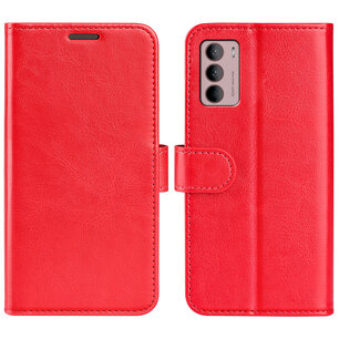 Motorola Moto G42 Hoesje, MobyDefend Wallet Book Case (Sluiting Achterkant), Rood