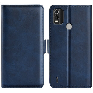 Nokia C21 Plus Hoesje - MobyDefend Luxe Wallet Book Case (Sluiting Zijkant) - Blauw
