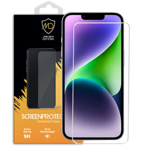 iPhone 14 Plus Screenprotector, MobyDefend Case-Friendly Gehard Glas Screensaver