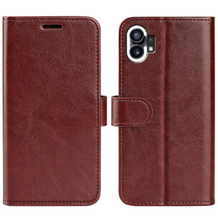 Nothing Phone 1 Hoesje - MobyDefend Wallet Book Case (Sluiting Achterkant) - Bruin