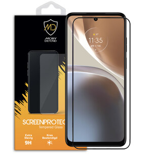Motorola Moto G32 Screenprotector, MobyDefend Gehard Glas Screensaver, Zwarte Randen