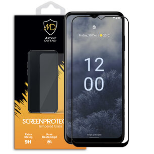 Nokia G60 Screenprotector, MobyDefend Gehard Glas Screensaver, Zwarte Randen