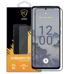 Nokia X30 Screenprotector - MobyDefend Screensaver Met Zwarte Randen - Gehard Glas 